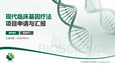 杭州市临平区中医院项目申请与汇报PPT模板