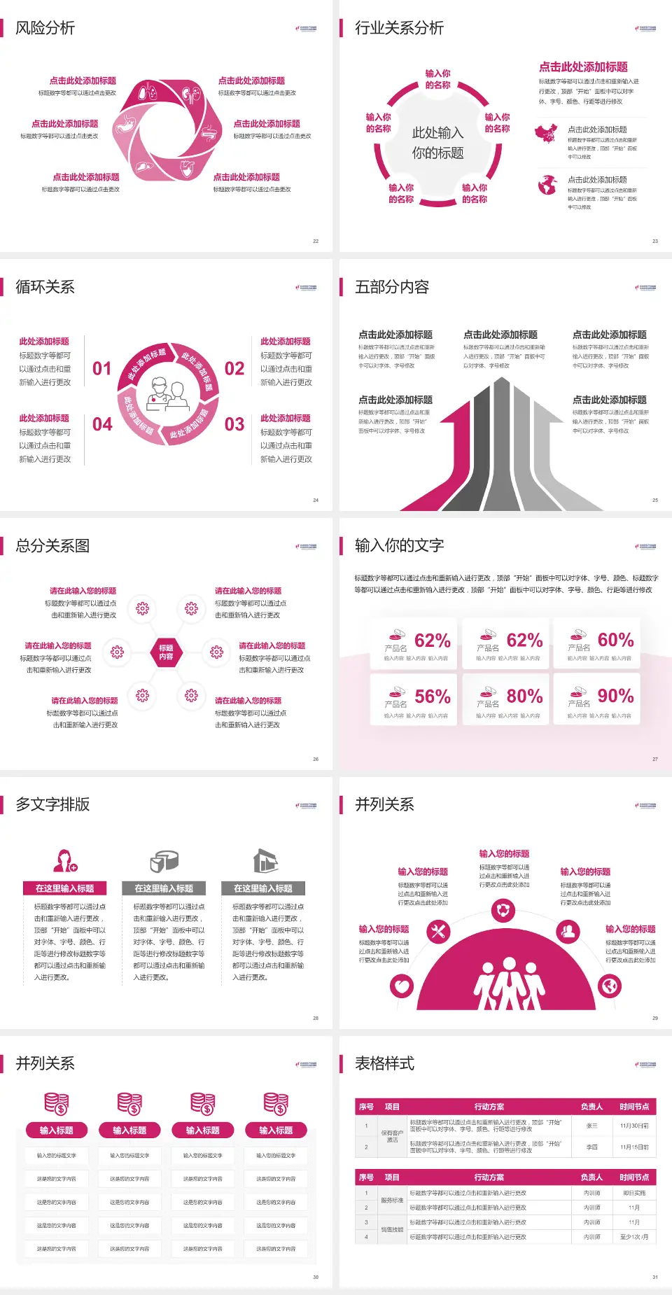 杭州市妇产科医院科室介绍与推广PPT模板4:3格式幻灯片预览图4