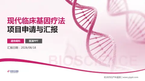 杭州市妇产科医院项目申请与汇报PPT模板