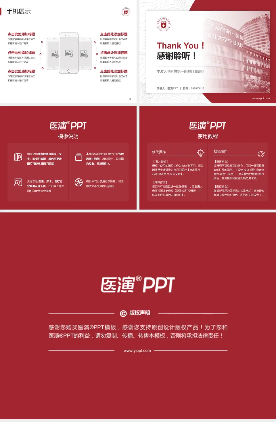 宁波大学附属第一医院月湖院区医院管理报告PPT模板4:3格式幻灯片预览图7