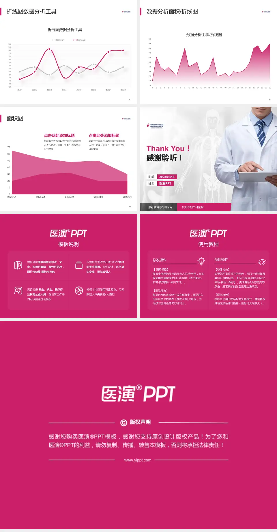杭州市妇产科医院患者教育与指导PPT模板4:3格式幻灯片预览图7