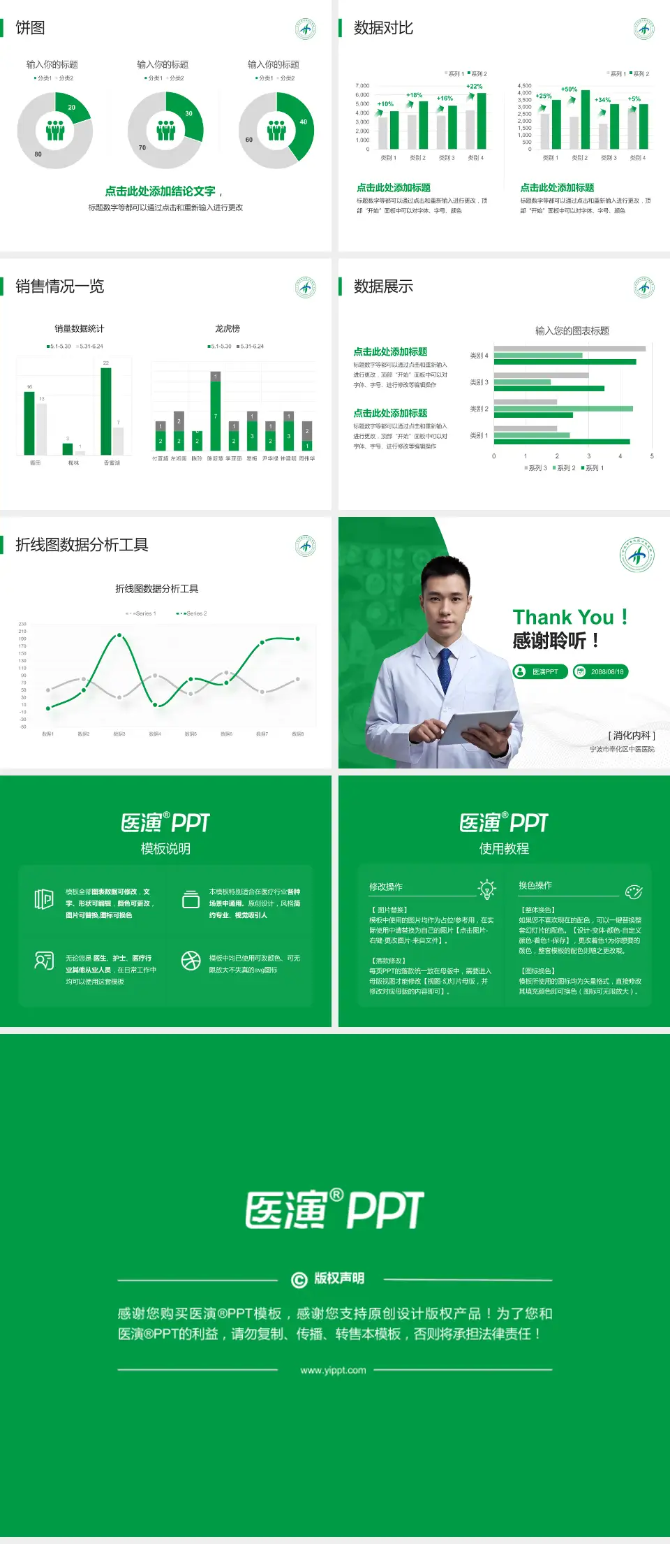 宁波市奉化区中医医院病例分享与讨论PPT模板4:3格式幻灯片预览图4