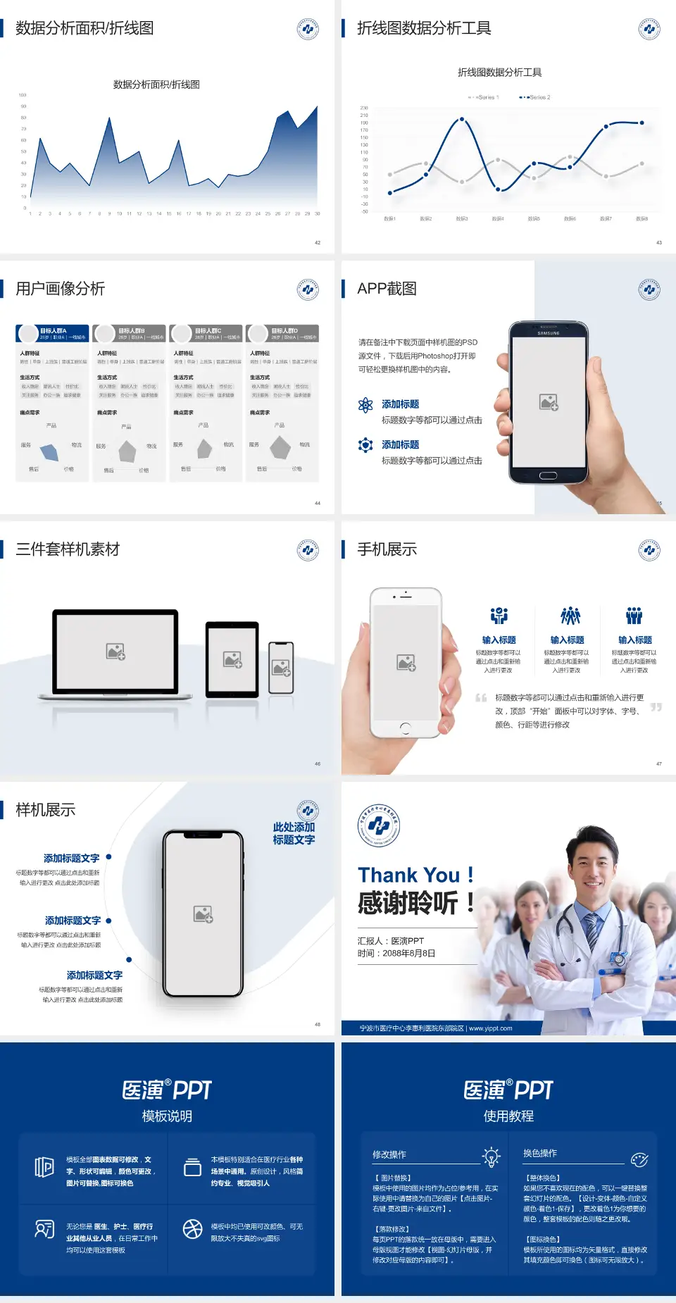 宁波市医疗中心李惠利医院东部院区科室介绍与推广PPT模板4:3格式幻灯片预览图6