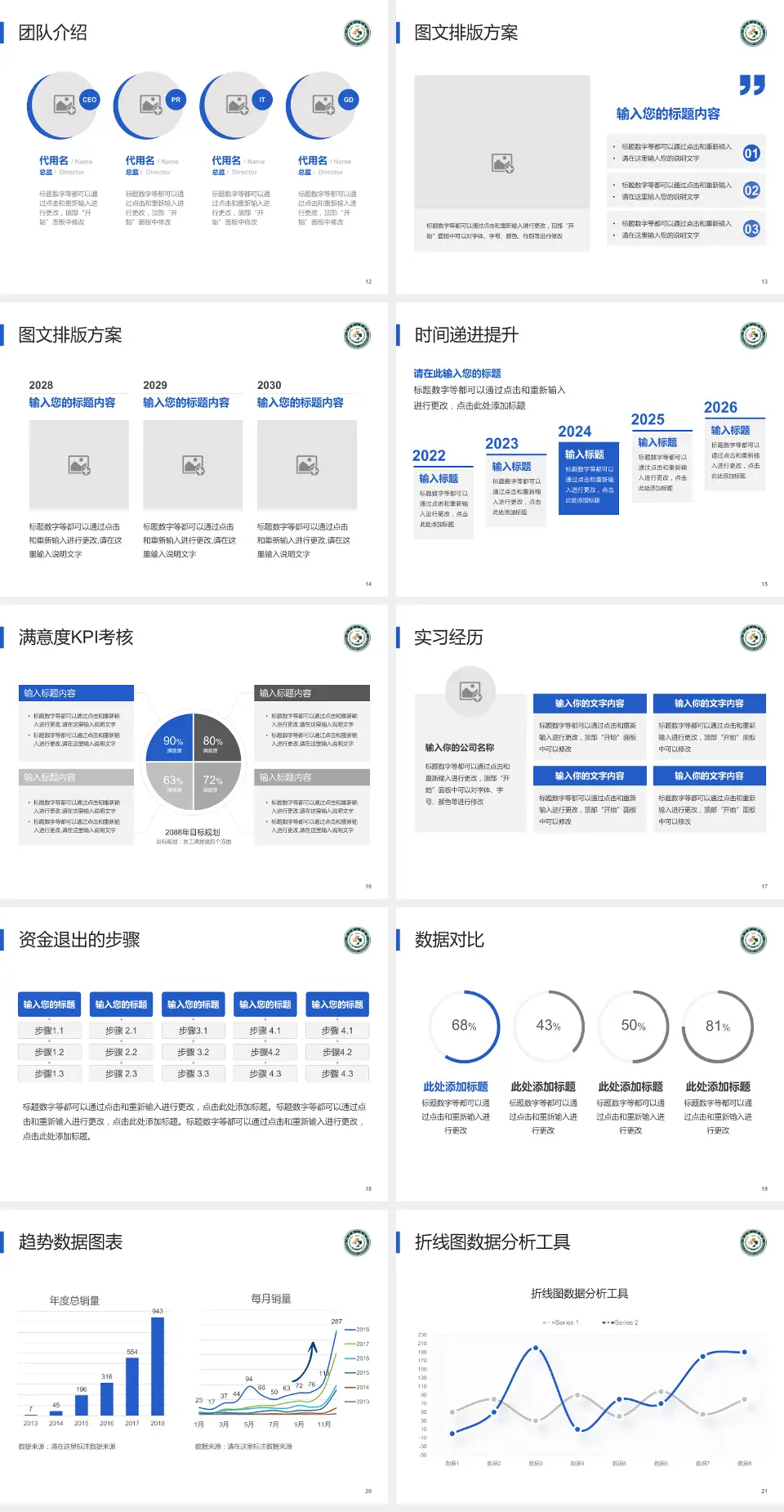 嵊州市人民医院培训与教育PPT模板4:3格式幻灯片预览图3