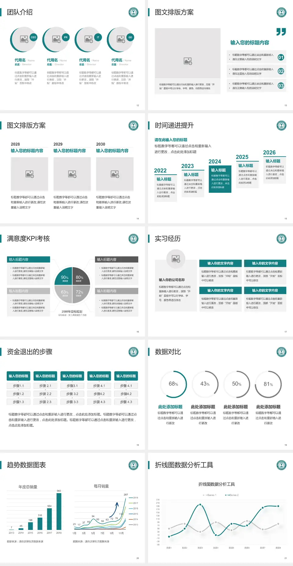杭州市第七人民医院培训与教育PPT模板4:3格式幻灯片预览图3