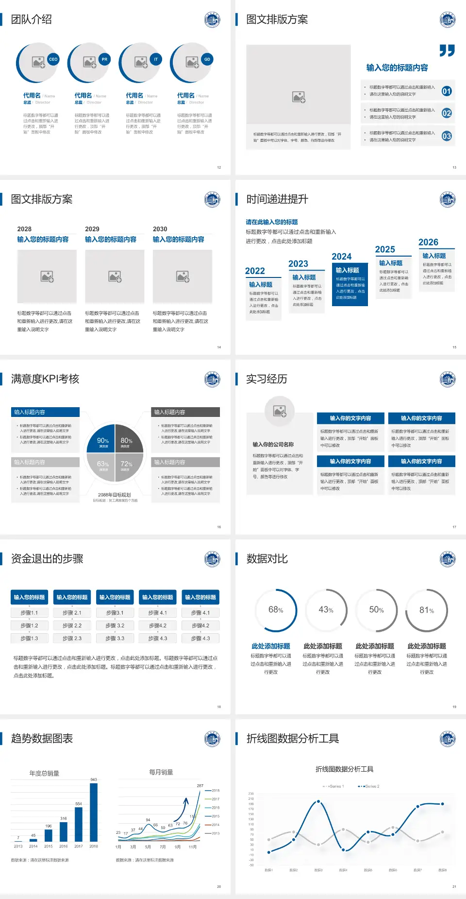 浙江医院培训与教育PPT模板4:3格式幻灯片预览图3