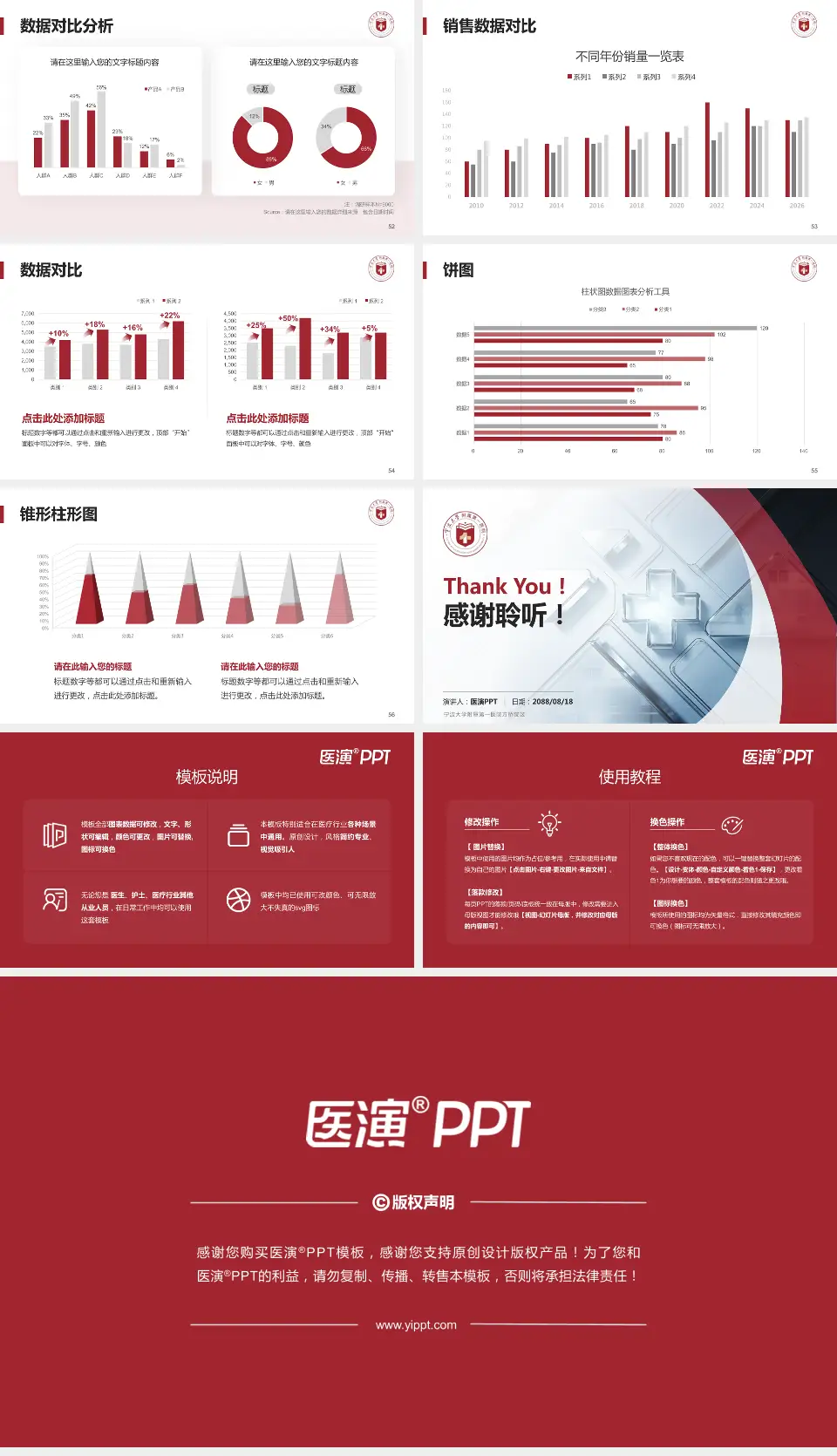 宁波大学附属第一医院方桥院区医疗行业比赛专用PPT模板16:9格式幻灯片预览图7