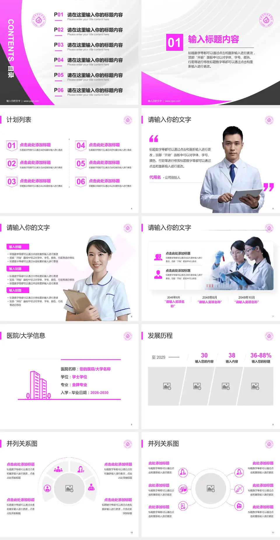 永康市妇幼保健院医疗行业比赛专用PPT模板4:3格式幻灯片预览图2