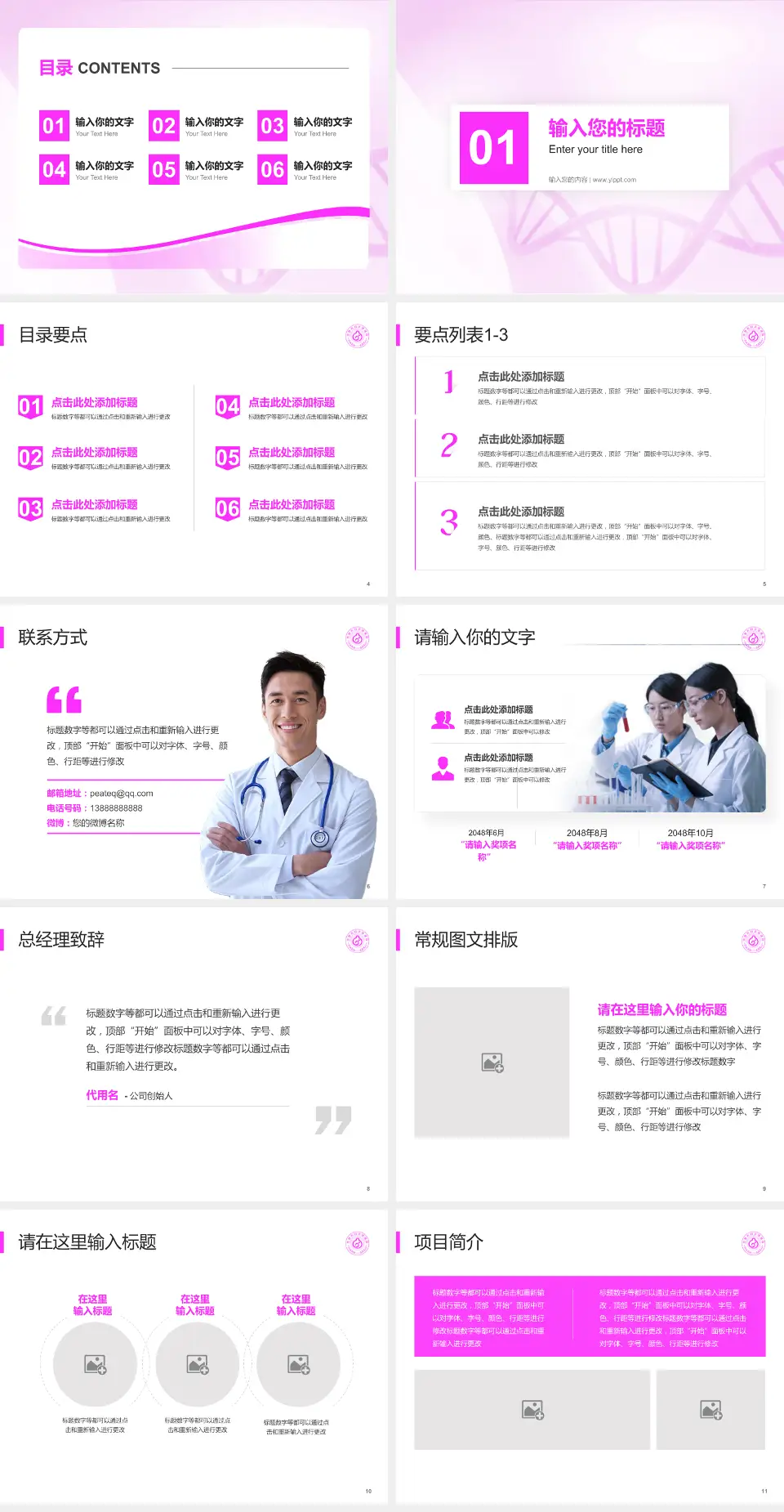 永康市妇幼保健院项目申请与汇报PPT模板4:3格式幻灯片预览图2