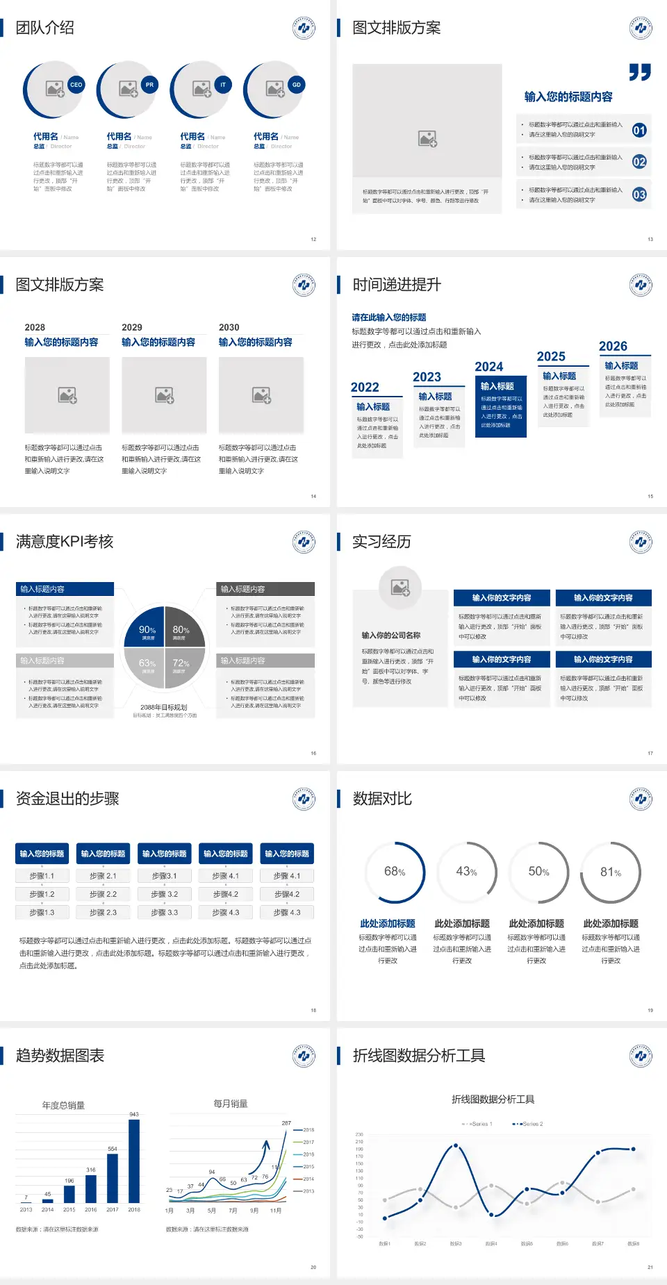 宁波市医疗中心李惠利医院东部院区培训与教育PPT模板4:3格式幻灯片预览图3