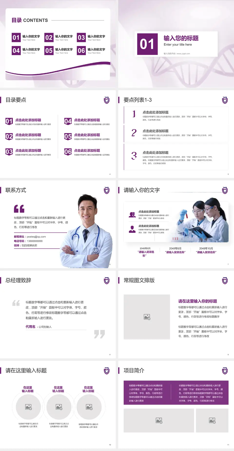 建德市第一人民医院项目申请与汇报PPT模板4:3格式幻灯片预览图2