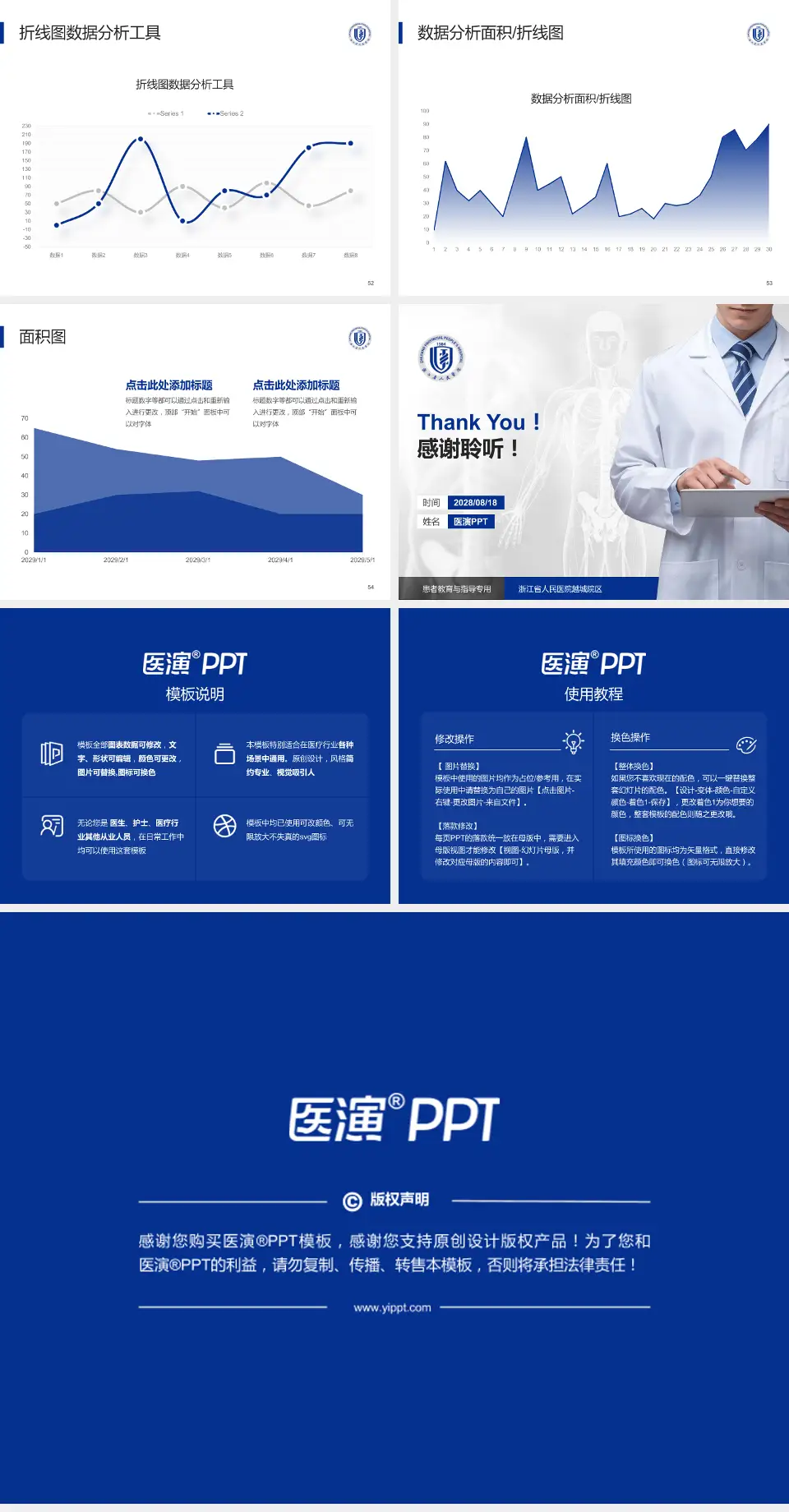 浙江省人民医院越城院区患者教育与指导PPT模板4:3格式幻灯片预览图7