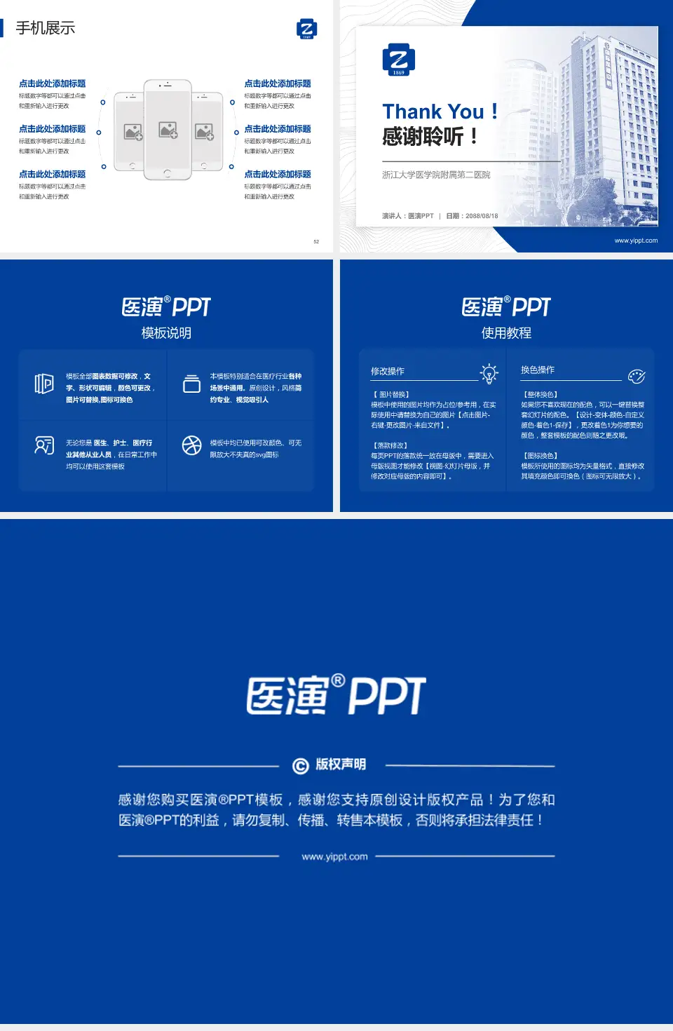 浙江大学医学院附属第二医院医院管理报告PPT模板4:3格式幻灯片预览图7