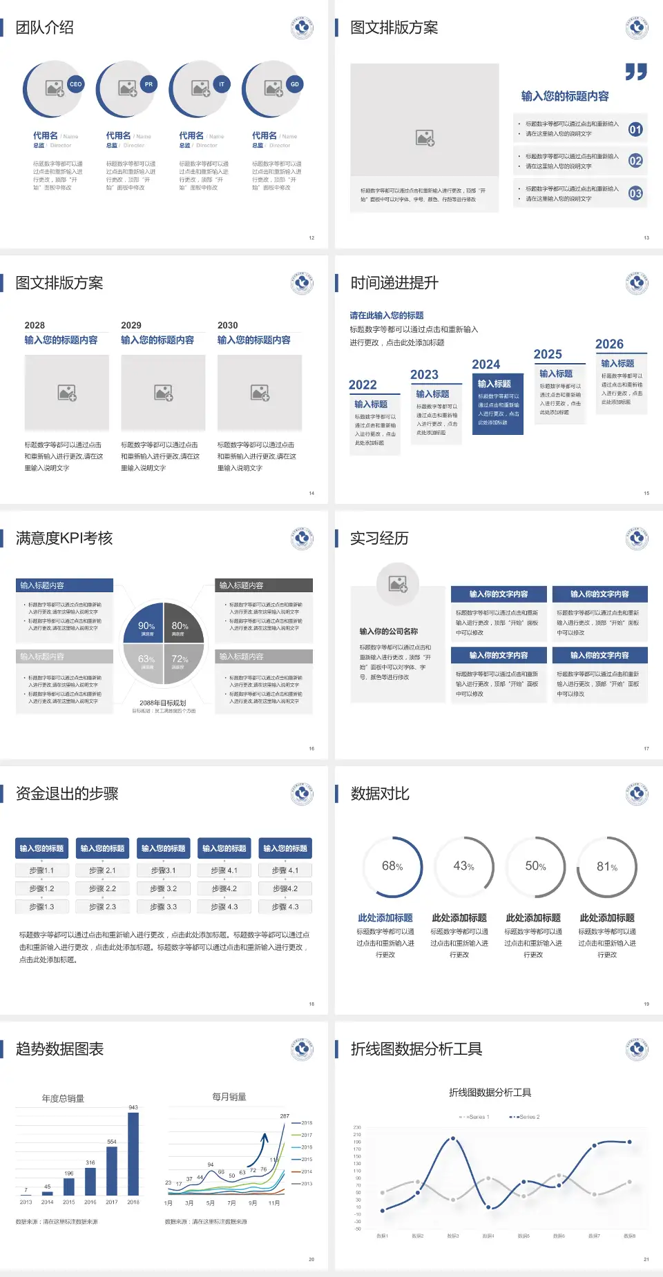 杭州市萧山区第一人民医院培训与教育PPT模板4:3格式幻灯片预览图3
