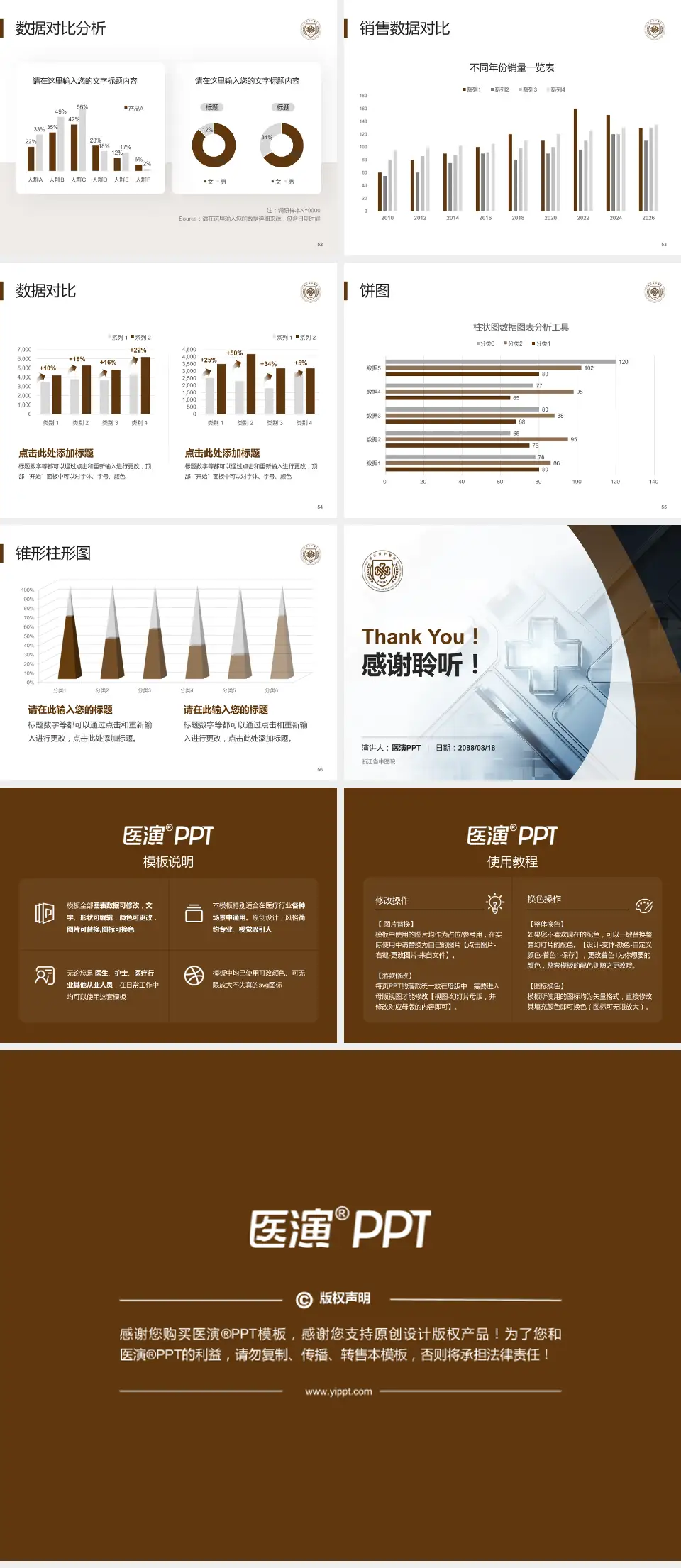 浙江省中医院医疗行业比赛专用PPT模板4:3格式幻灯片预览图7