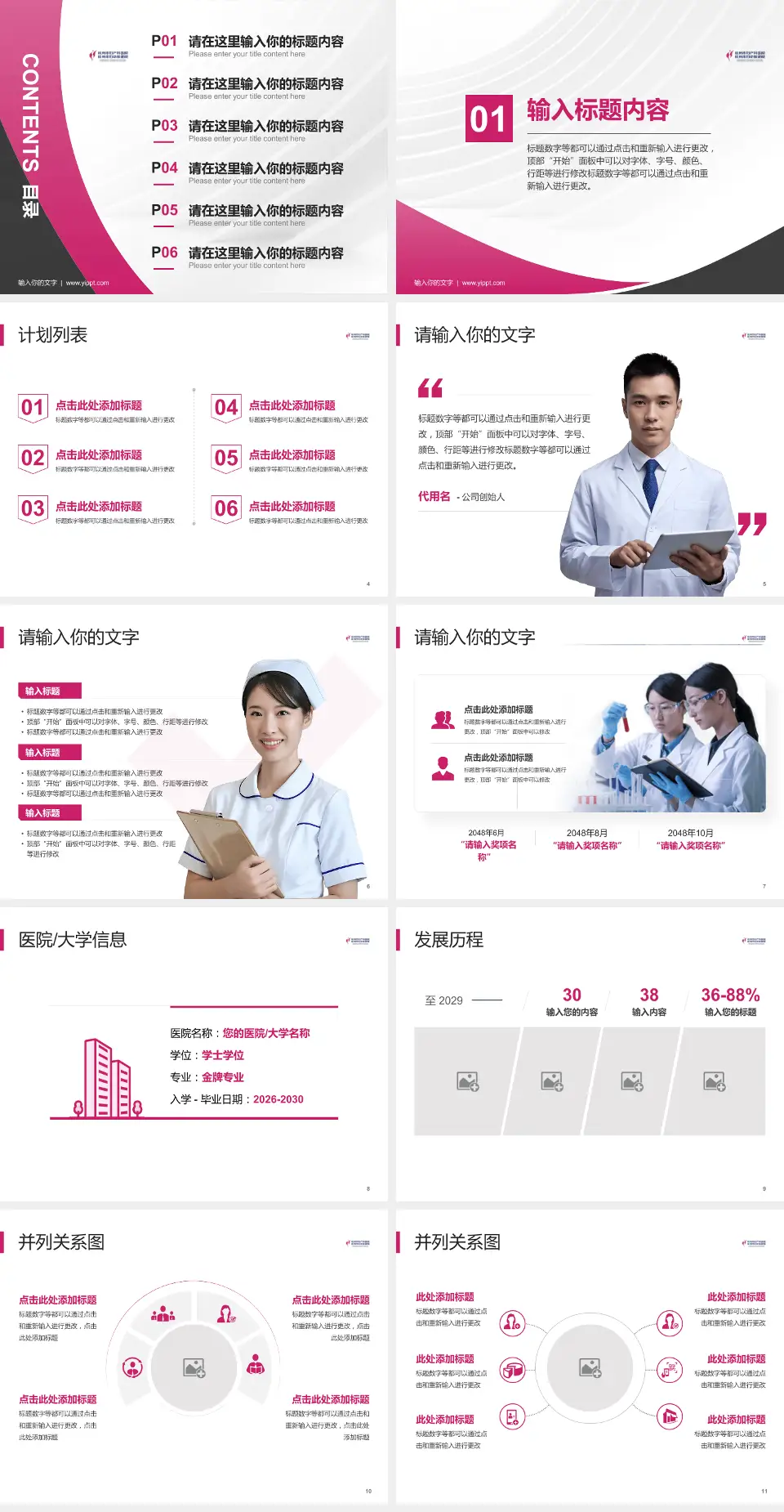 杭州市妇产科医院医疗行业比赛专用PPT模板4:3格式幻灯片预览图2