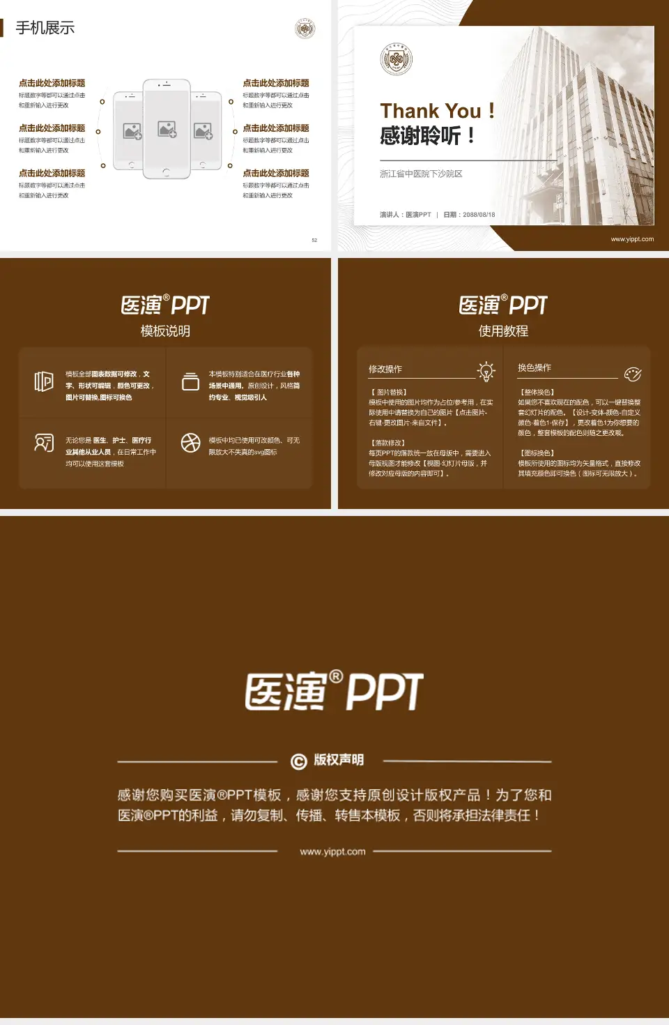 浙江省中医院下沙院区医院管理报告PPT模板4:3格式幻灯片预览图7