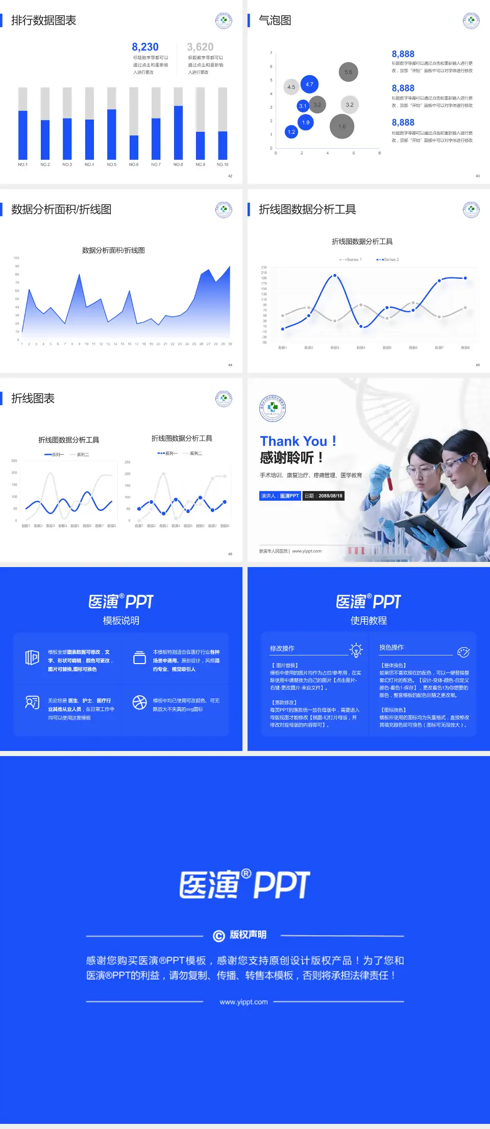 慈溪市人民医院科研成果展示PPT模板4:3格式幻灯片预览图6