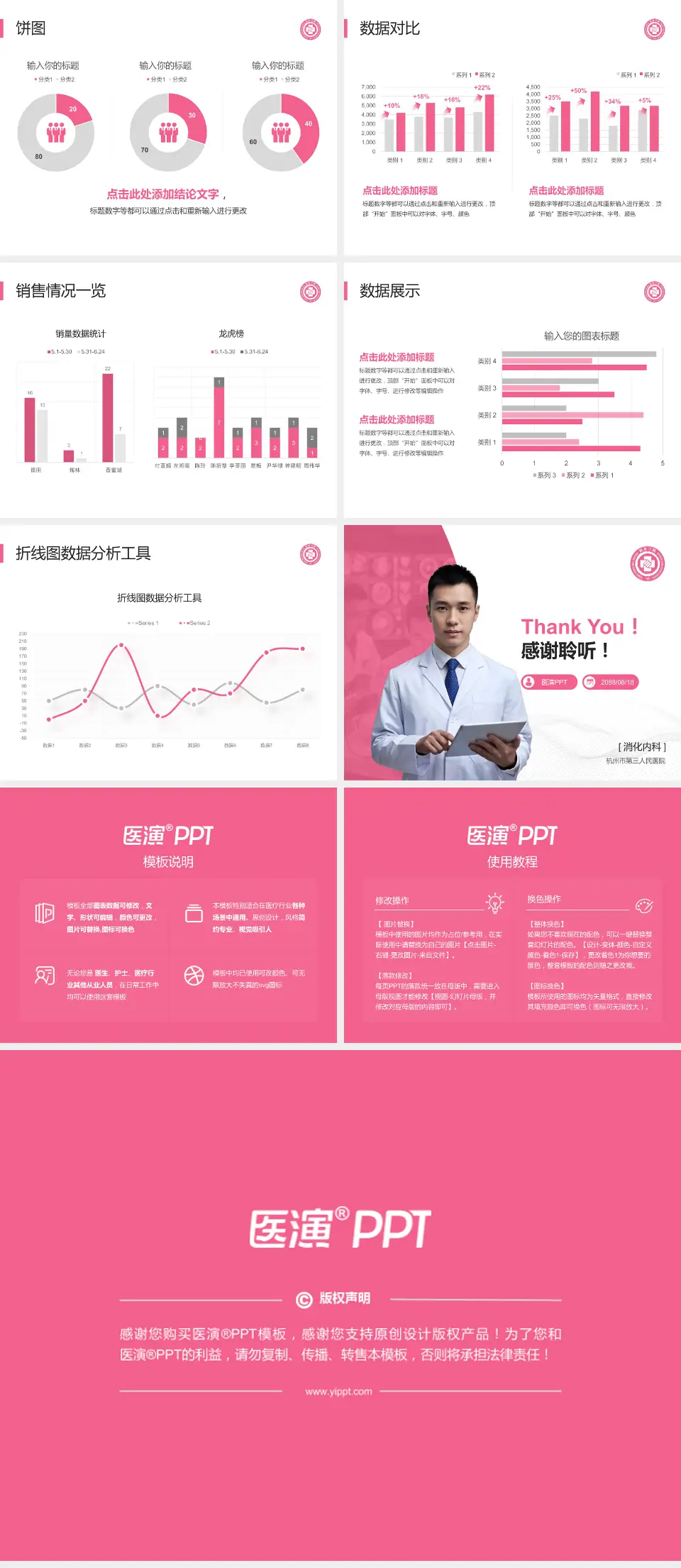 杭州市第三人民医院病例分享与讨论PPT模板4:3格式幻灯片预览图4