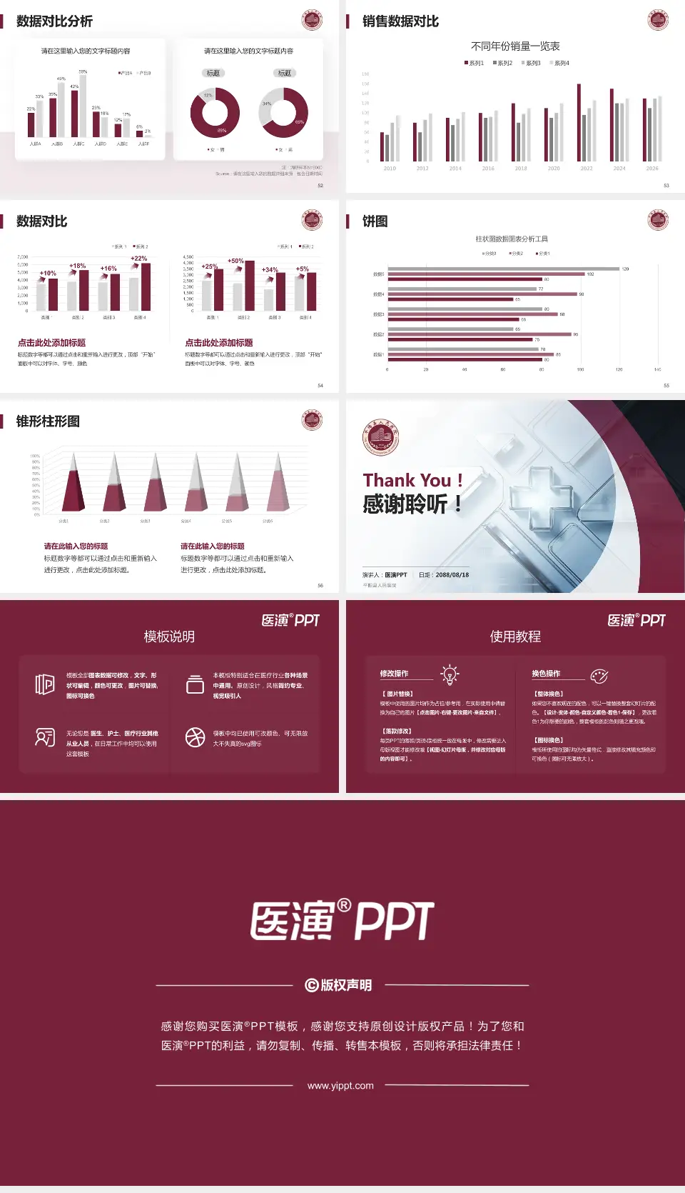 平阳县人民医院医疗行业比赛专用PPT模板16:9格式幻灯片预览图7