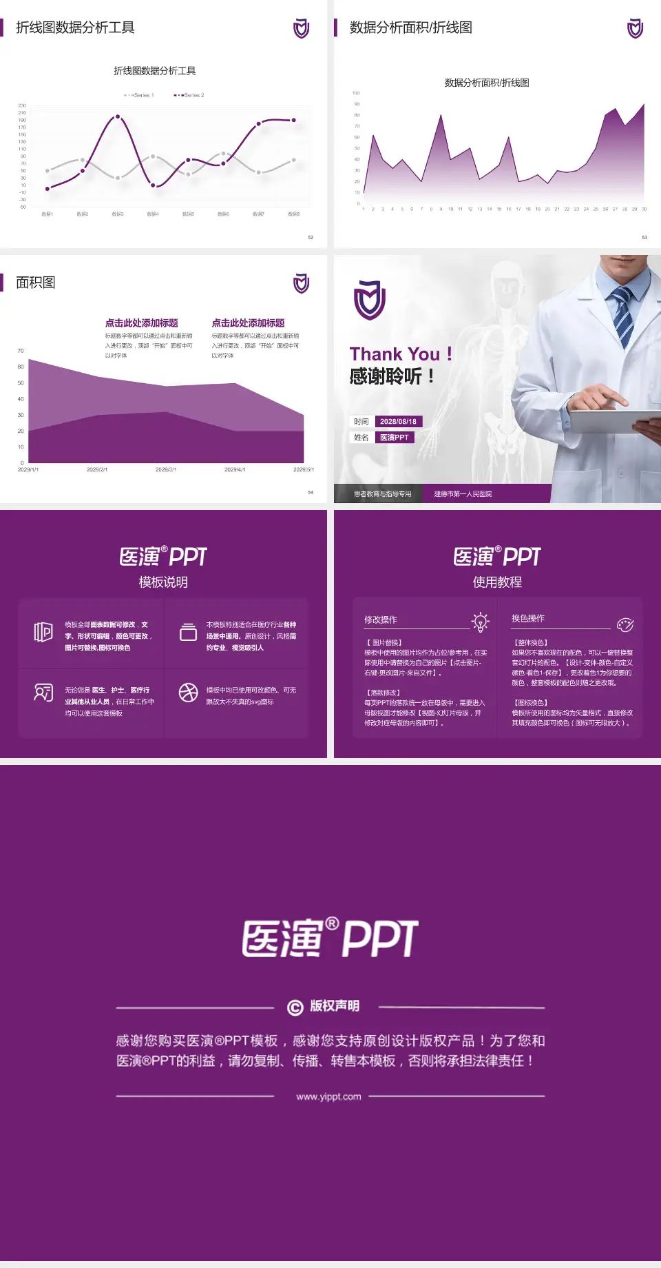 建德市第一人民医院患者教育与指导PPT模板4:3格式幻灯片预览图7