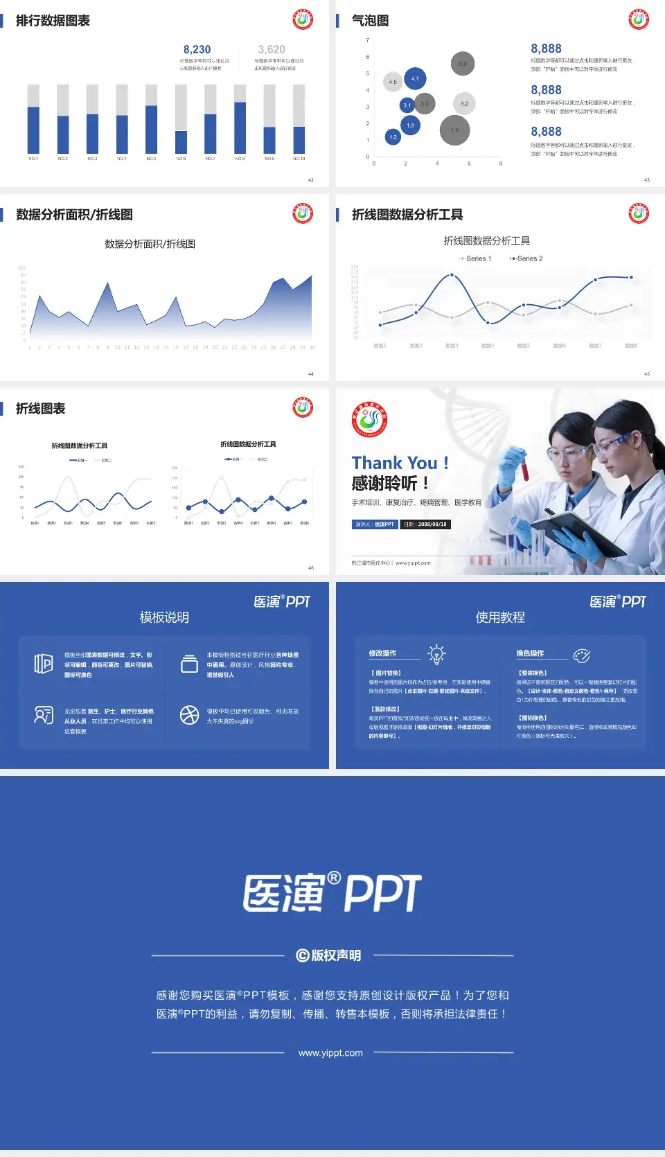 都江堰市医疗中心科研成果展示PPT模板16:9格式幻灯片预览图6