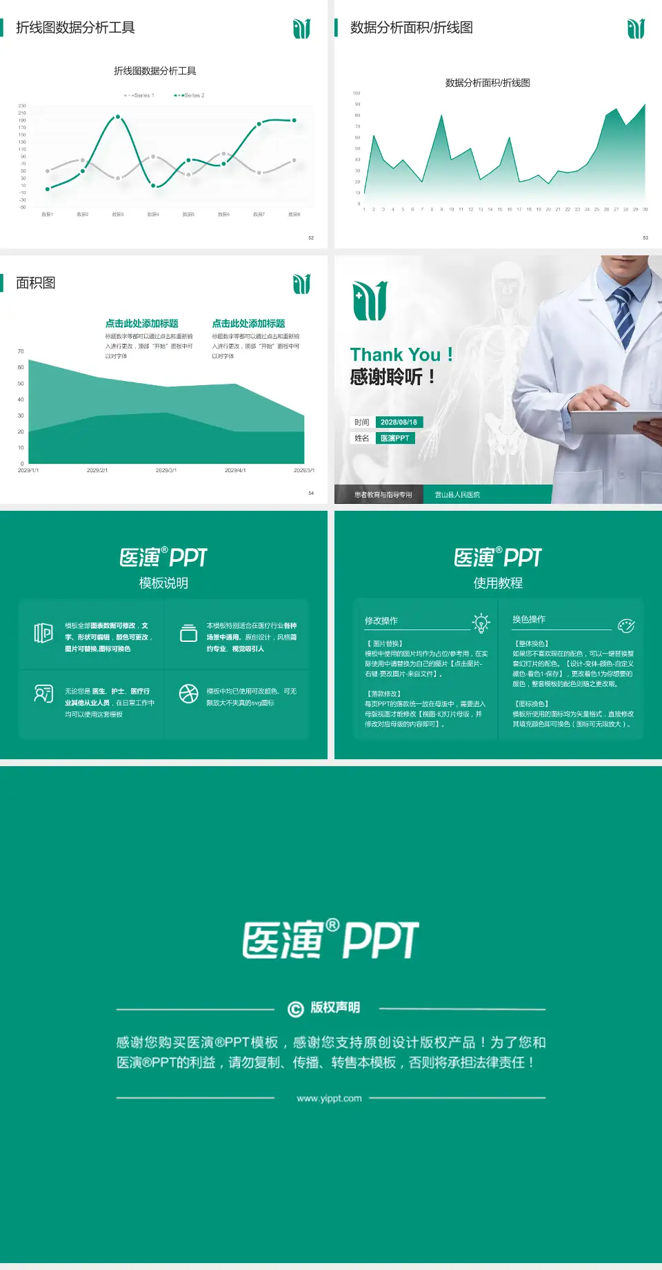 营山县人民医院患者教育与指导PPT模板4:3格式幻灯片预览图7