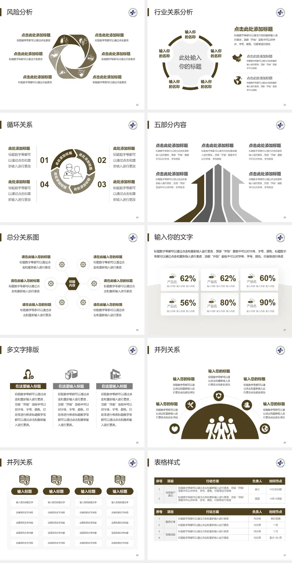 台州市中医院科室介绍与推广PPT模板4:3格式幻灯片预览图4