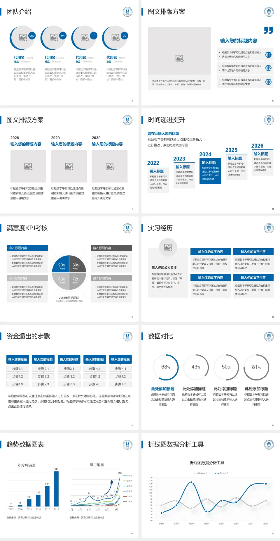 宁波大学附属康宁医院培训与教育PPT模板4:3格式幻灯片预览图3