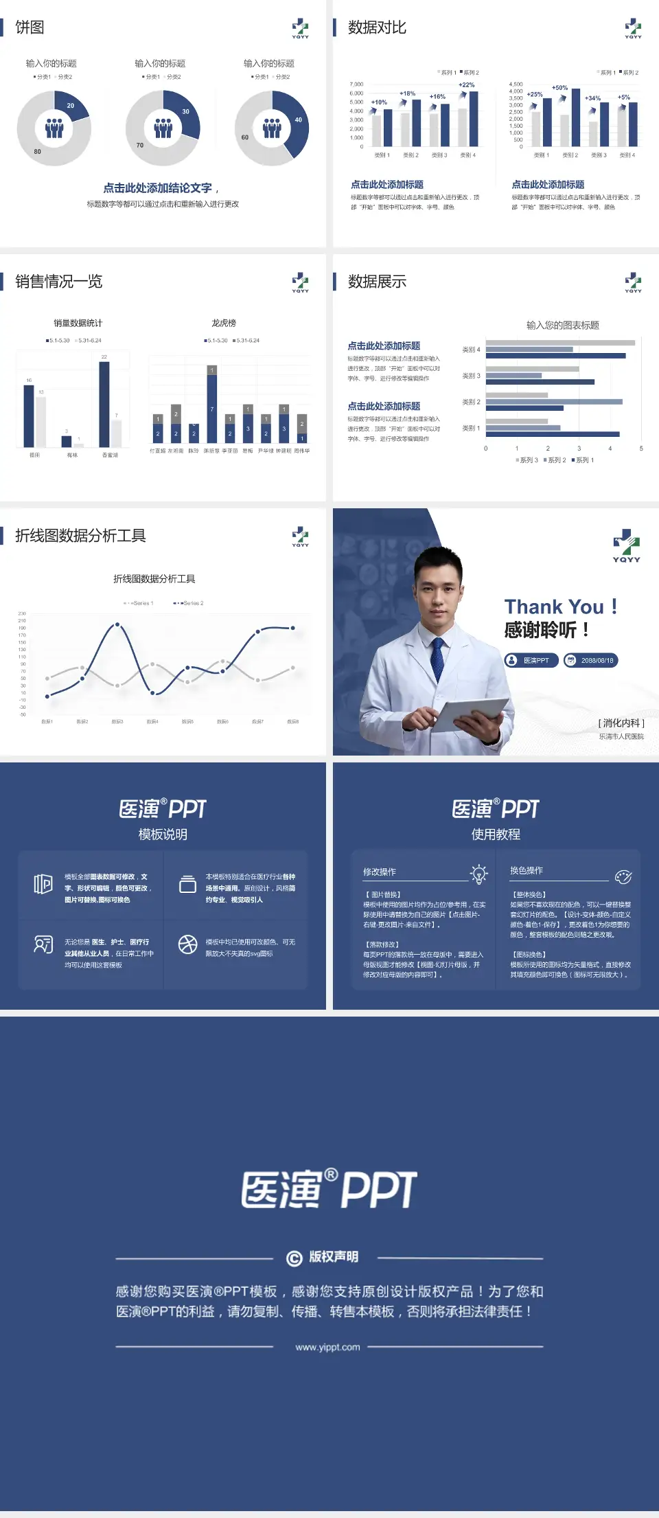 乐清市人民医院病例分享与讨论PPT模板4:3格式幻灯片预览图4
