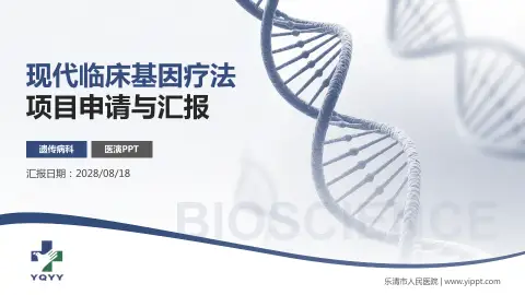 乐清市人民医院项目申请与汇报PPT模板