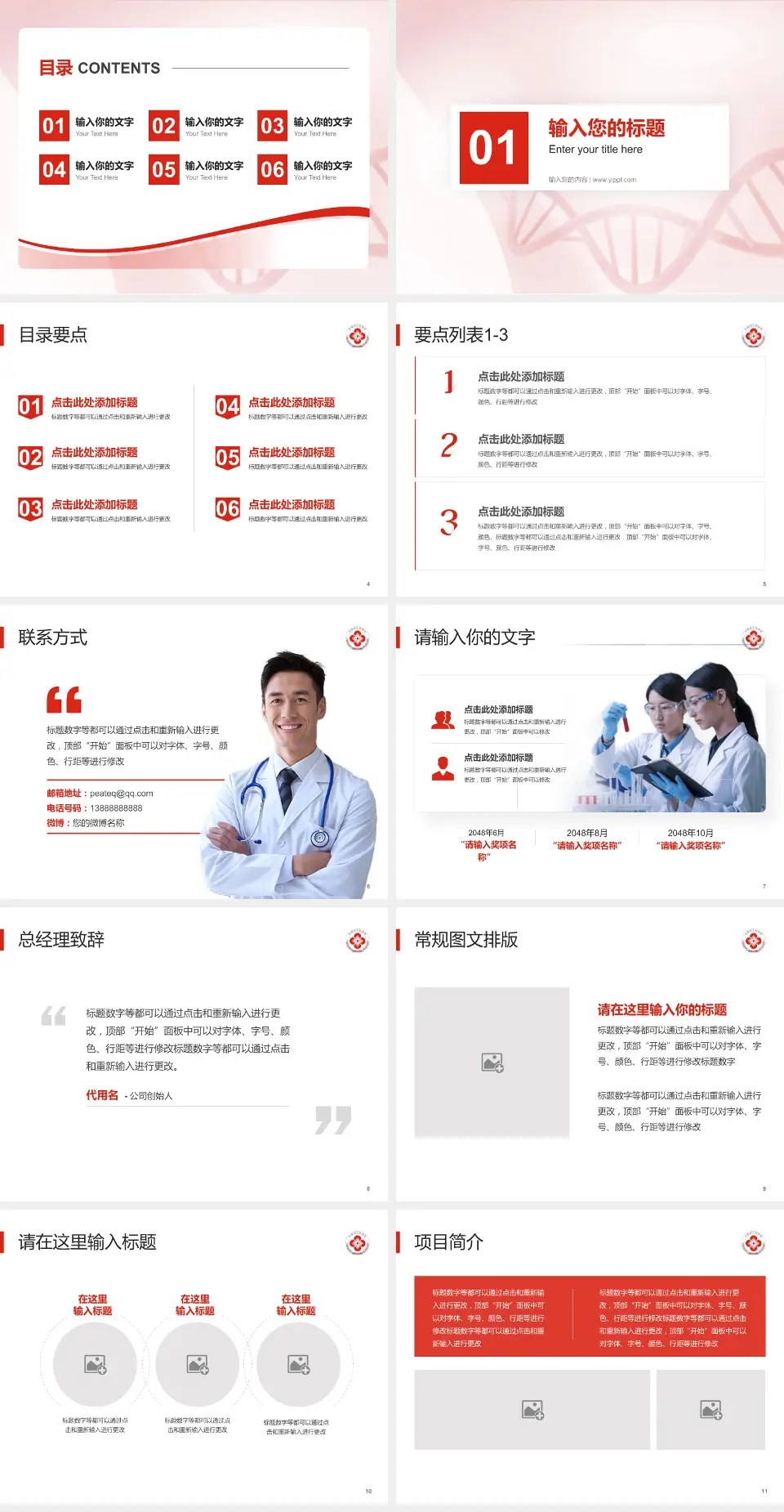 东阳市人民医院项目申请与汇报PPT模板4:3格式幻灯片预览图2