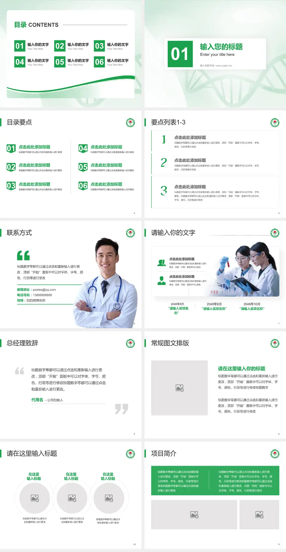 雅安市人民医院项目申请与汇报PPT模板4:3格式幻灯片预览图2