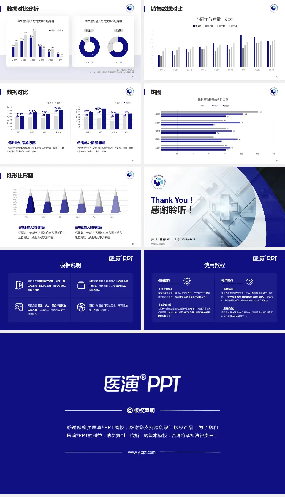 余姚市人民医院医疗行业比赛专用PPT模板16:9格式幻灯片预览图7