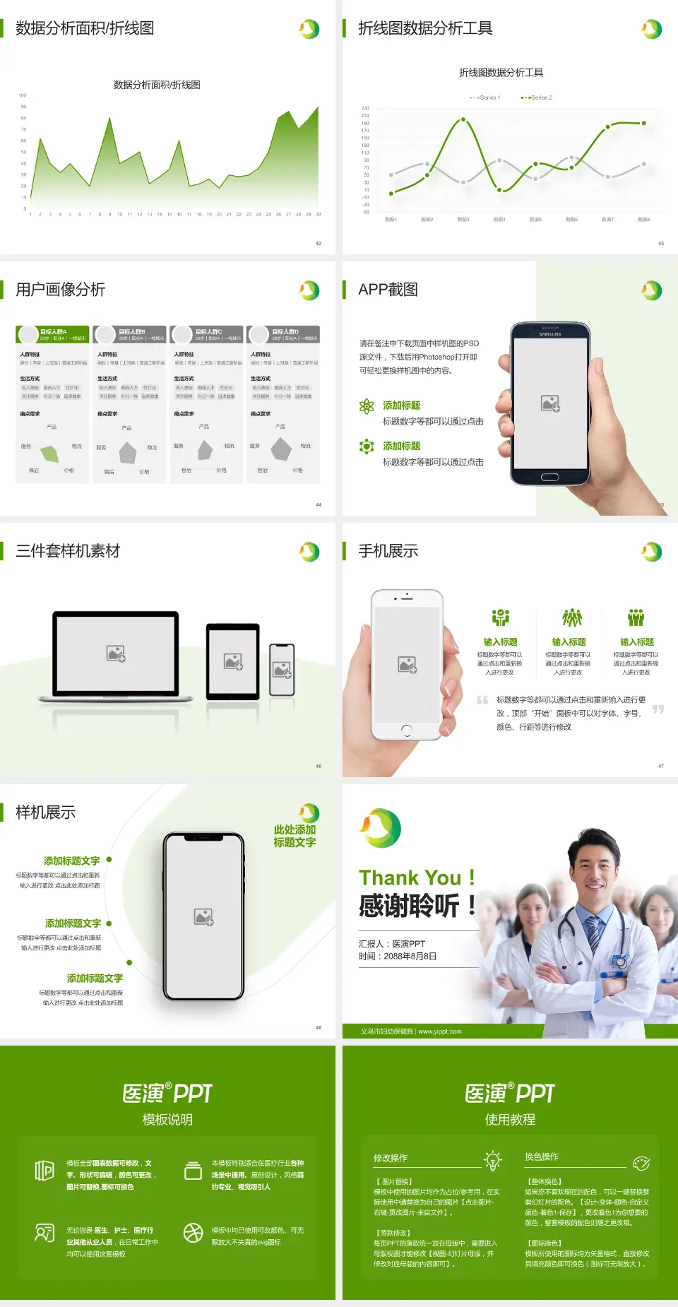 义乌市妇幼保健院科室介绍与推广PPT模板4:3格式幻灯片预览图6