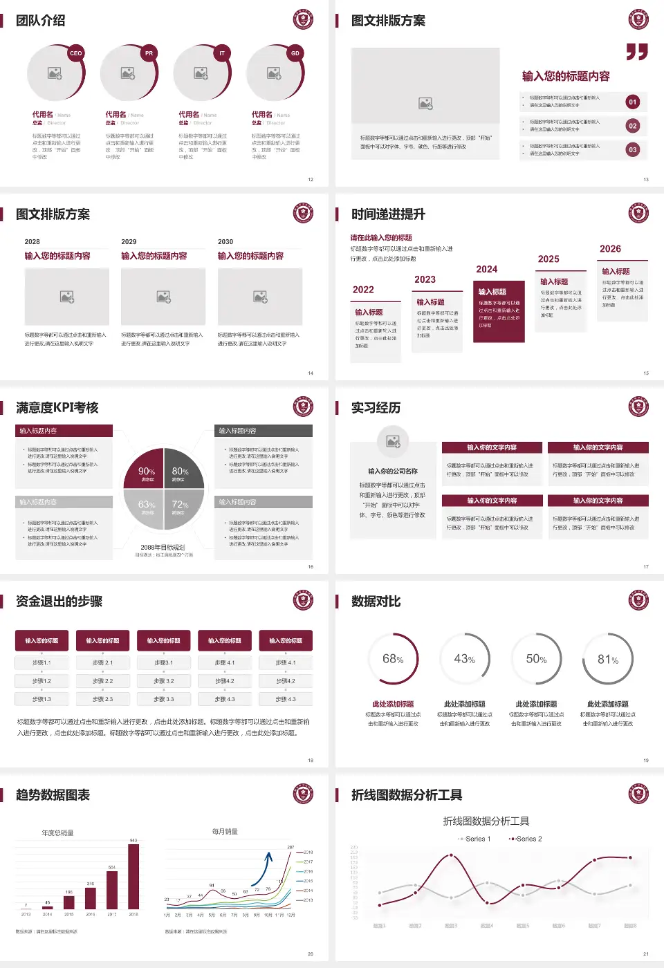 丽水市中心医院培训与教育PPT模板16:9格式幻灯片预览图3
