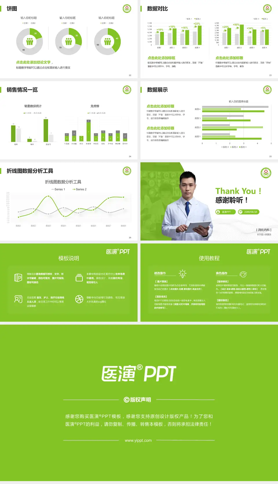 长宁县人民医院病例分享与讨论PPT模板16:9格式幻灯片预览图4