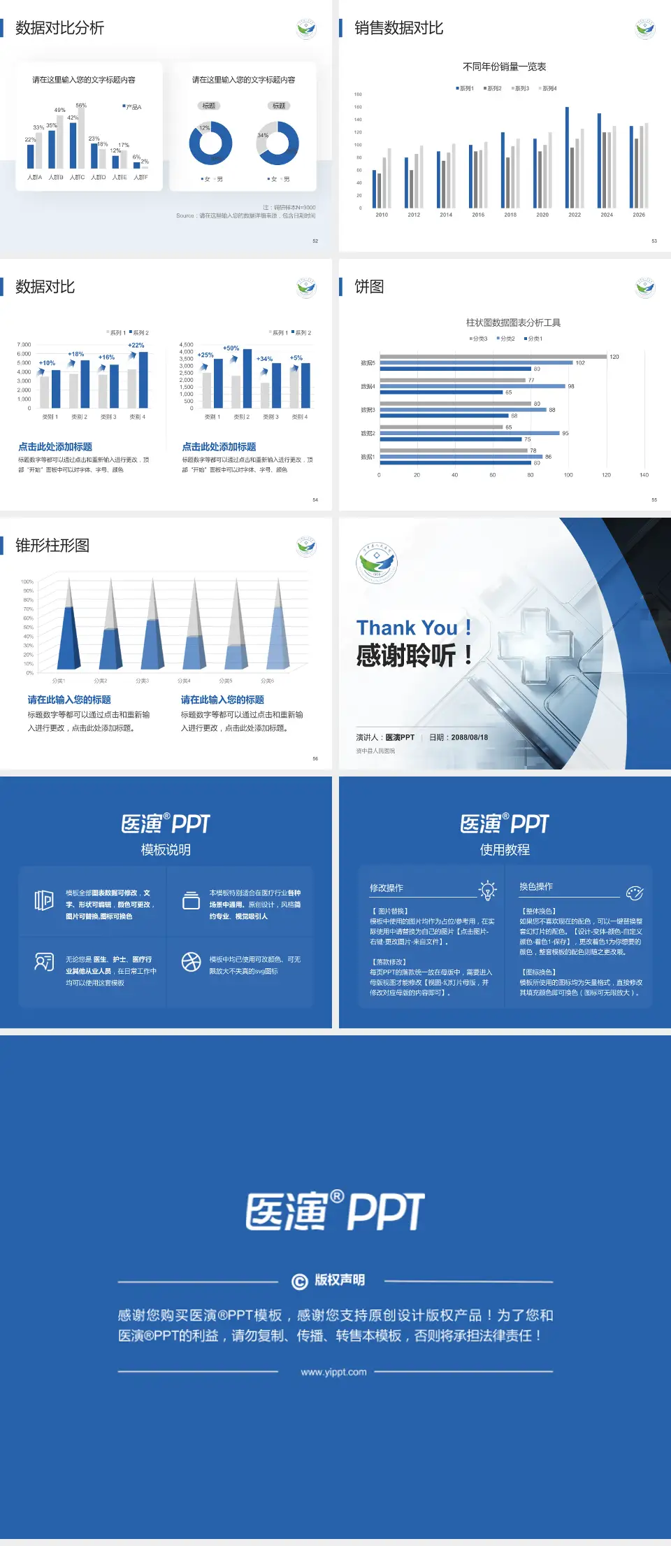 资中县人民医院医疗行业比赛专用PPT模板4:3格式幻灯片预览图7