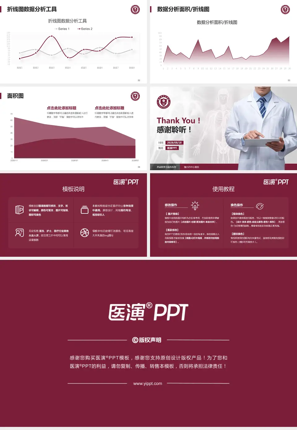 丽水市中心医院患者教育与指导PPT模板16:9格式幻灯片预览图7