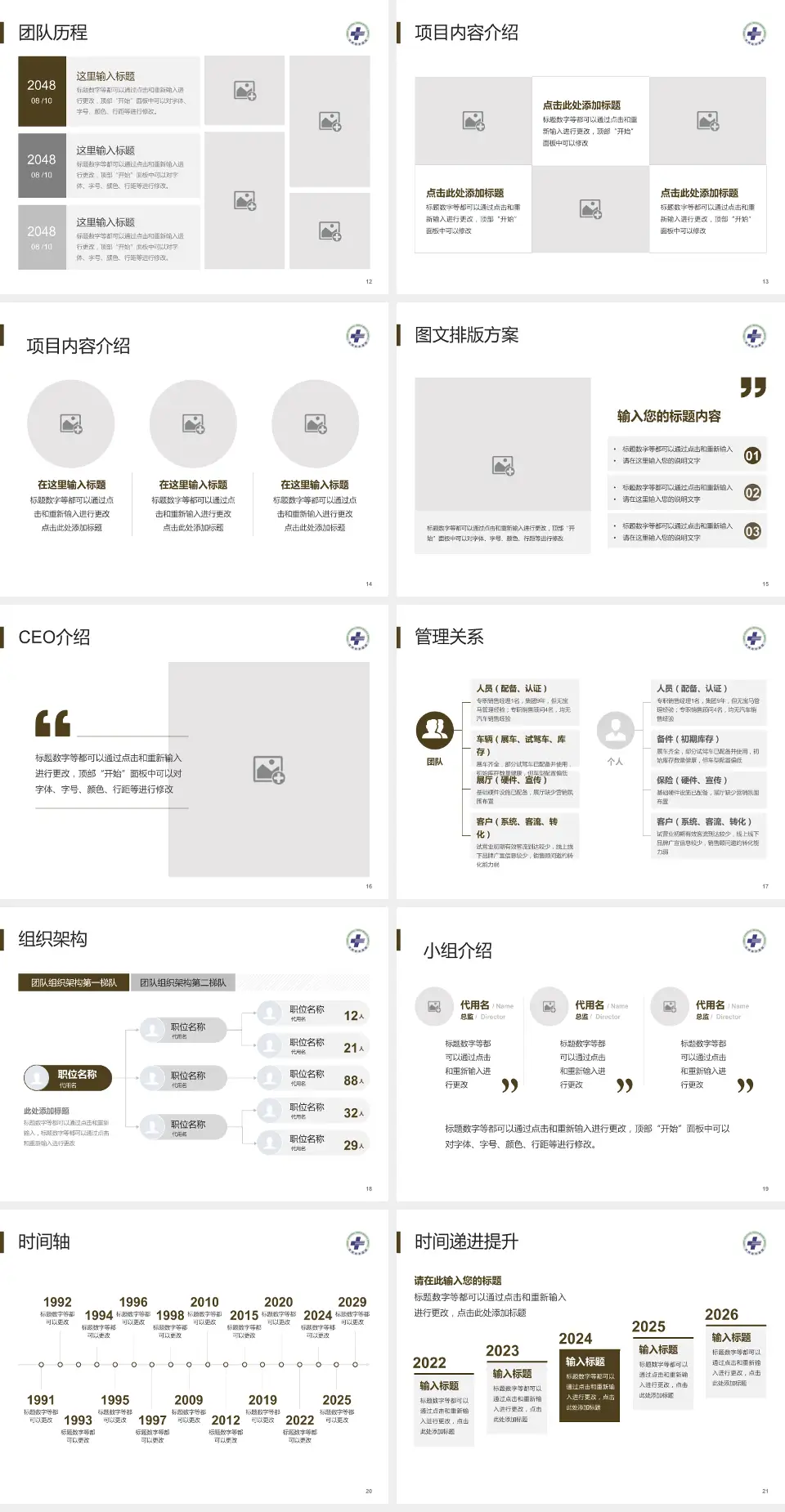台州市中医院医院管理报告PPT模板4:3格式幻灯片预览图3