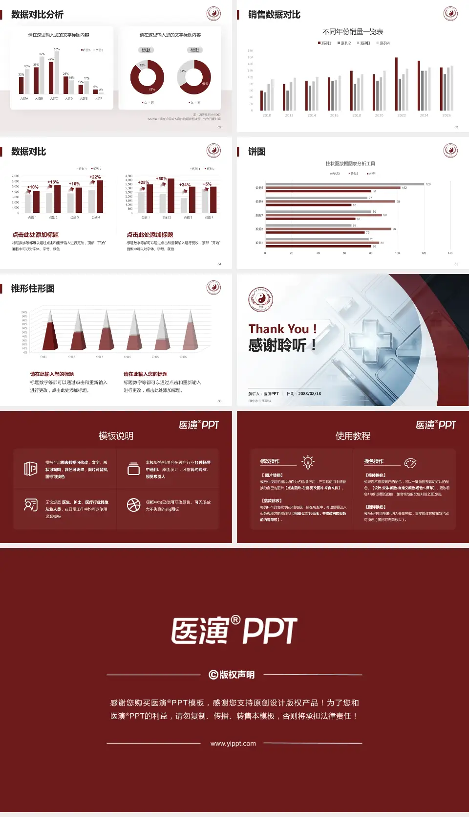 阆中市中医医院医疗行业比赛专用PPT模板16:9格式幻灯片预览图7