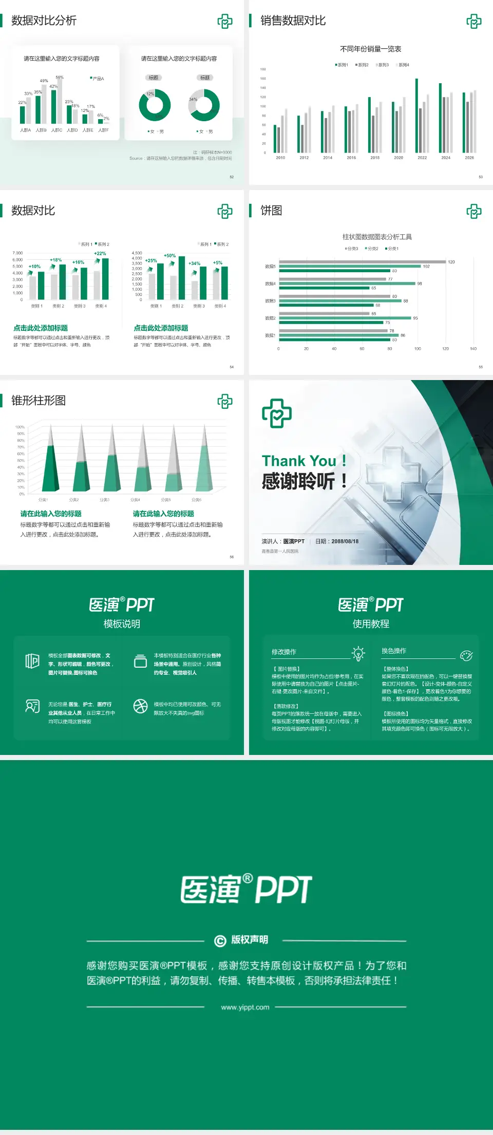 嘉善县第一人民医院医疗行业比赛专用PPT模板4:3格式幻灯片预览图7