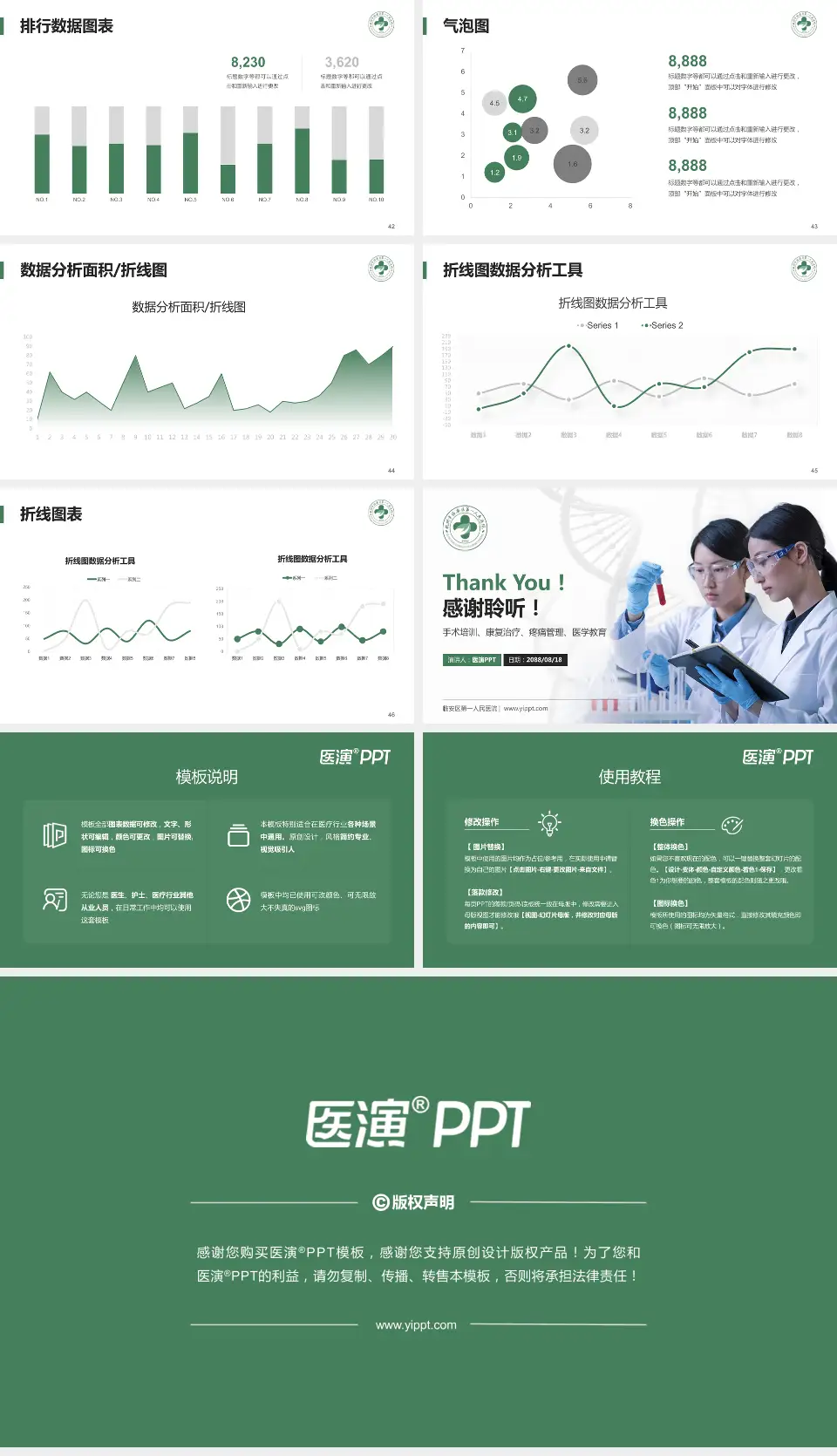 临安区第一人民医院科研成果展示PPT模板16:9格式幻灯片预览图6