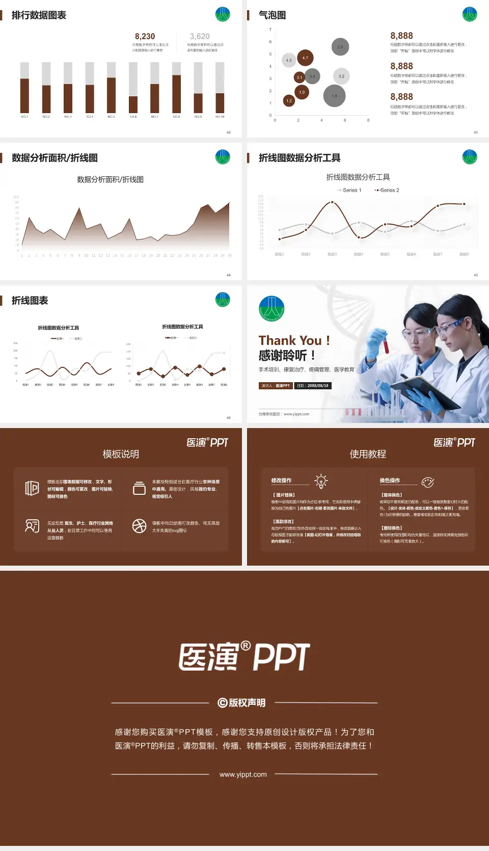 台州骨伤医院科研成果展示PPT模板16:9格式幻灯片预览图6
