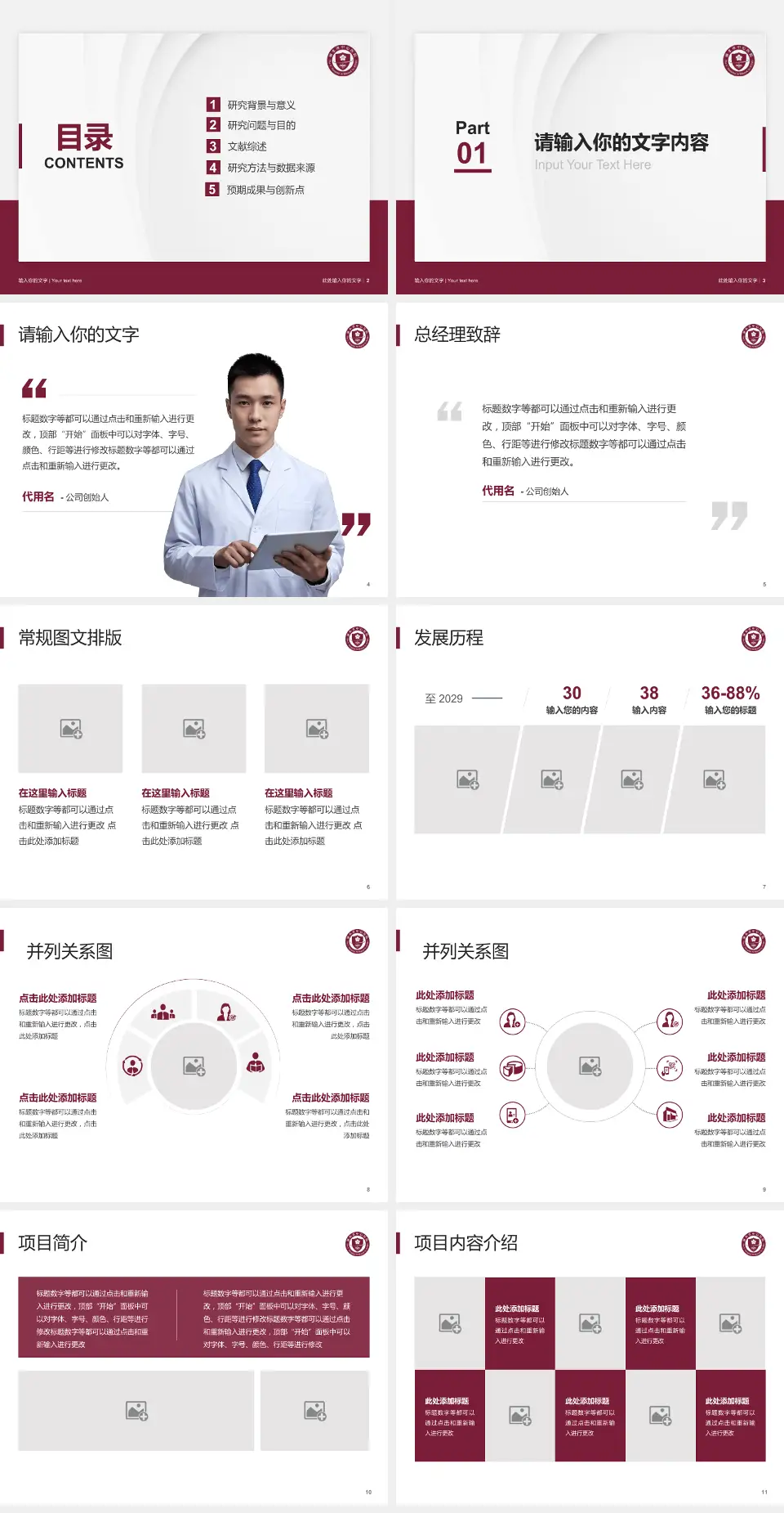 丽水市中心医院医院管理报告PPT模板4:3格式幻灯片预览图2