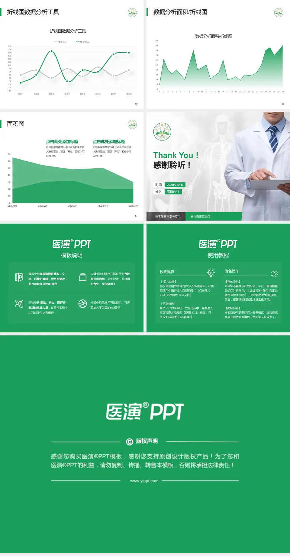 嘉兴市康慈医院患者教育与指导PPT模板4:3格式幻灯片预览图7