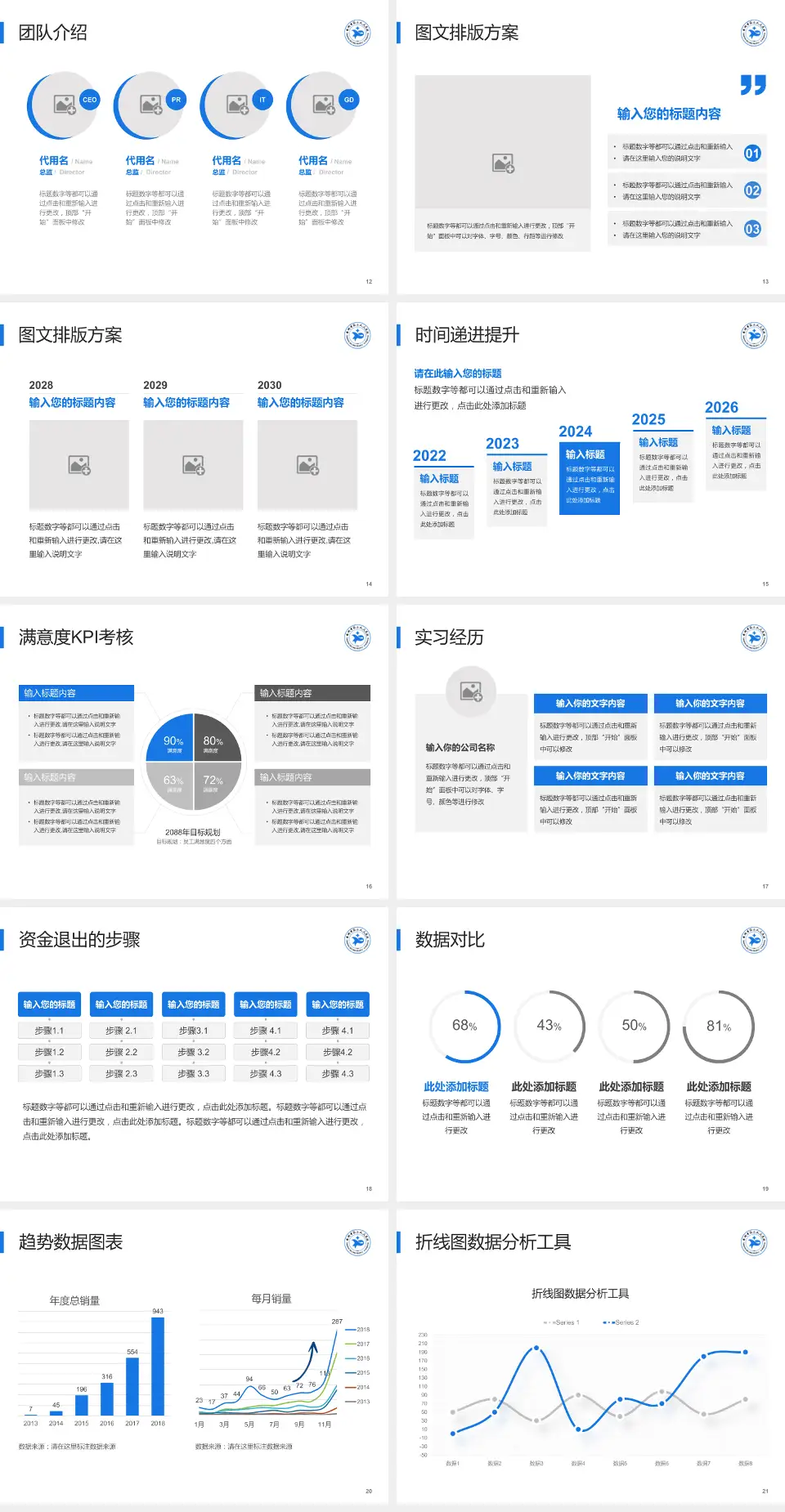 台州市第二人民医院培训与教育PPT模板4:3格式幻灯片预览图3