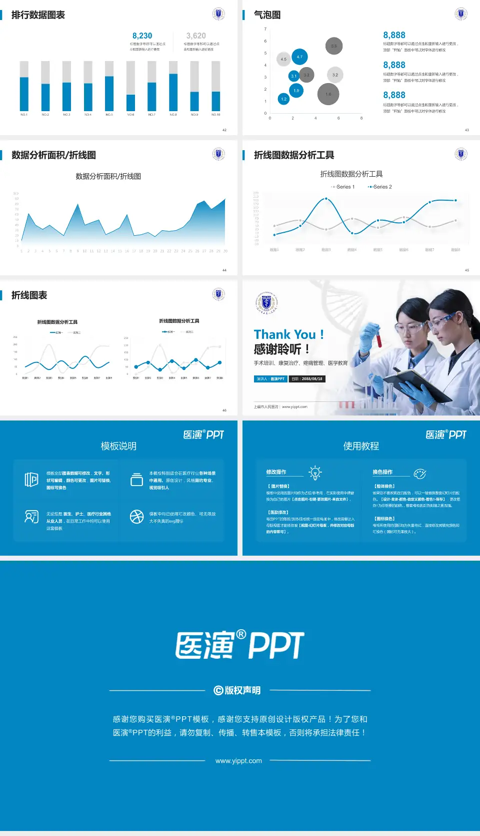 上虞市人民医院科研成果展示PPT模板16:9格式幻灯片预览图6