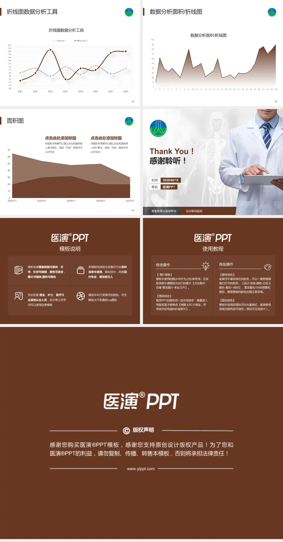 台州骨伤医院患者教育与指导PPT模板4:3格式幻灯片预览图7