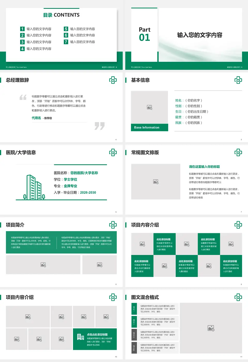 嘉善县第一人民医院个人求职应聘简历PPT模板16:9格式幻灯片预览图2